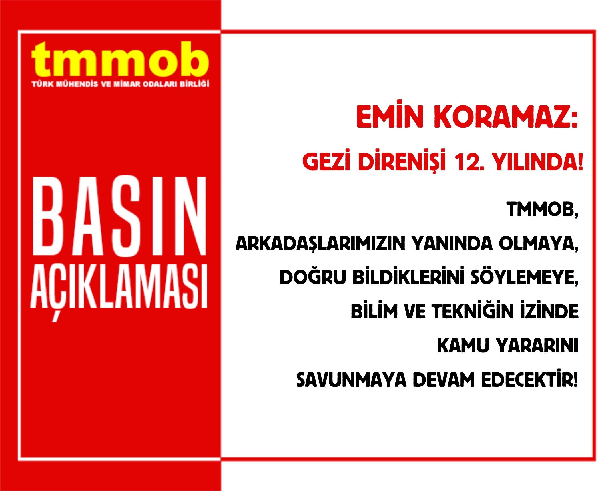 GEZİ DİRENİŞİ 12. YILINDA! UMUDU VE DİRENİŞİ SAVUNUYORUZ!