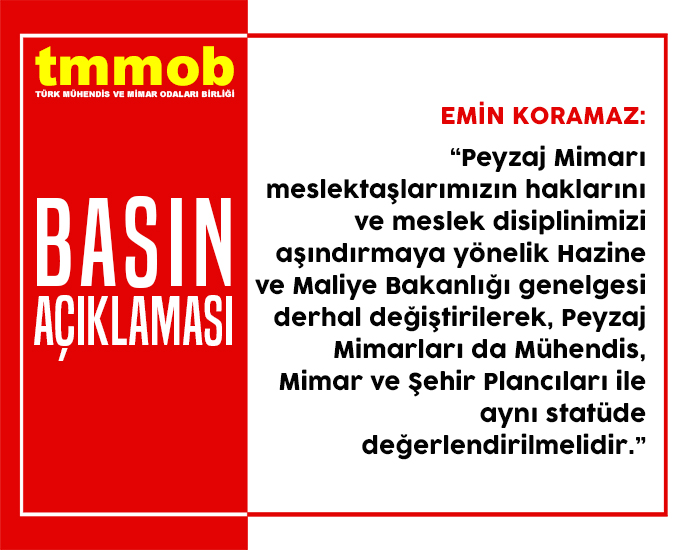 PEYZAJ MİMARLARININ ÖZLÜK HAKLARININ GASP EDİLMESİNE İZİN VERMEYECEĞİZ