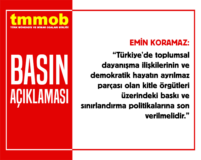 DEMOKRATİK KİTLE ÖRGÜTLERİ ÜZERİNDEKİ BASKI VE SINIRLANDIRMA POLİTİKALARINA SON VERİLSİN!